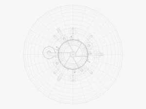 motore a razzo Modello 3D