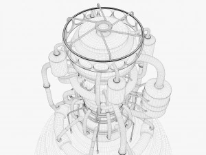 motore a razzo Modello 3D