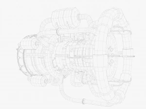 motore a razzo Modello 3D