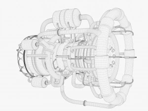 motore a razzo Modello 3D