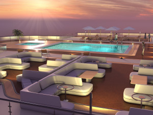 3d hotel - rooftop - inside 3D Model
