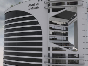 3d hotel - rooftop - inside 3D Model