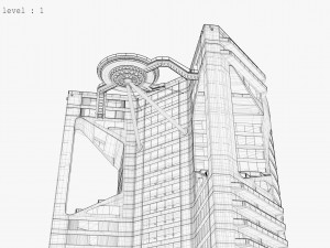 3d hotel - rooftop - inside 3D Model