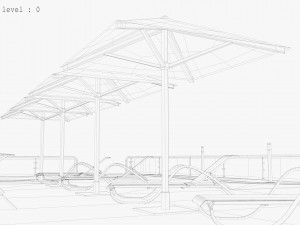 3d hotel - rooftop - inside 3D Model