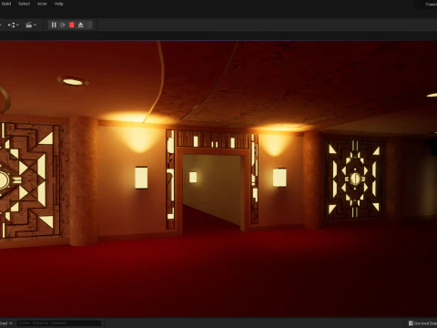 Hotel 3D - tetto - interno Modello 3D