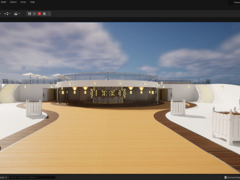 3d hotel - rooftop - inside 3D Model