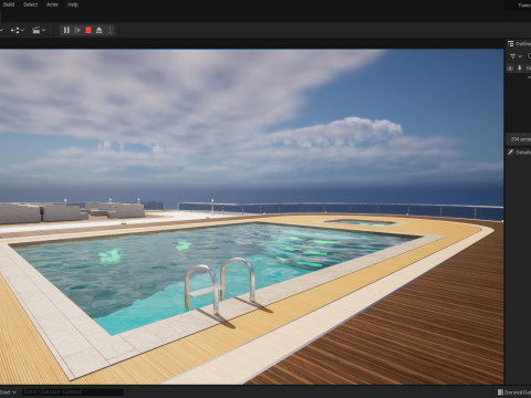 3d hotel - rooftop - inside 3D Model