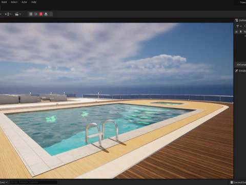 Hotel 3D - tetto - interno Modello 3D