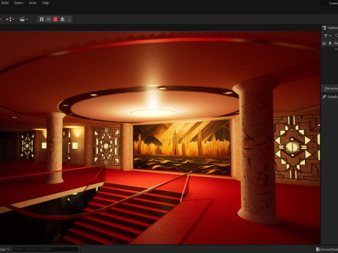 3d hotel - rooftop - inside 3D Model