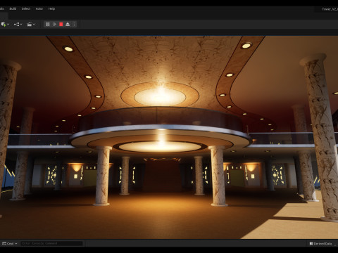 3d hotel - rooftop - inside 3D Model