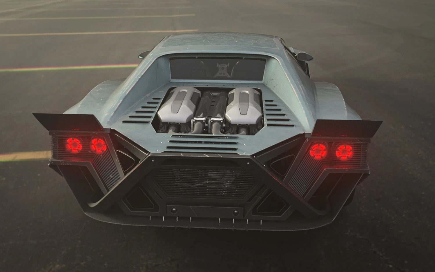 Cyberpunk car concept 3D Model .c4d .max .obj .3ds .fbx .stl .blend