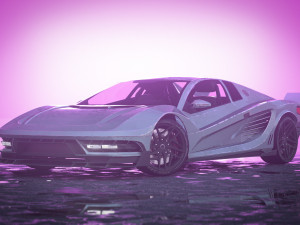 Cyberpunk car concept 3D 模型