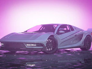 Cyberpunk car concept 3D Model