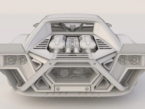 Cyberpunk car concept 3D Model