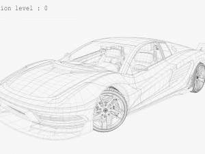 Cyberpunk car concept 3D 模型