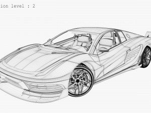 Cyberpunk car concept 3D 模型