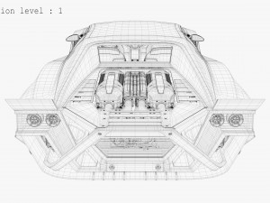 Cyberpunk car concept 3D 模型