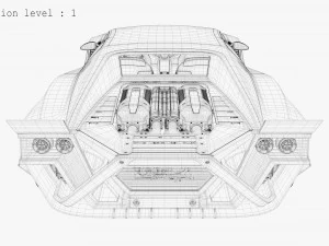 Cyberpunk car concept 3D Model