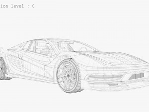 Cyberpunk car concept 3D 模型