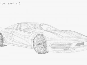 Cyberpunk car concept 3D Model