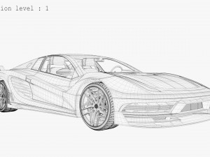 Cyberpunk car concept 3D 模型
