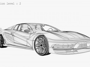Cyberpunk car concept 3D 模型