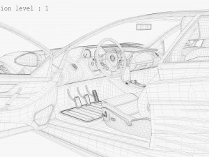 Cyberpunk car concept 3D 模型