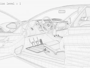 Cyberpunk car concept 3D Model