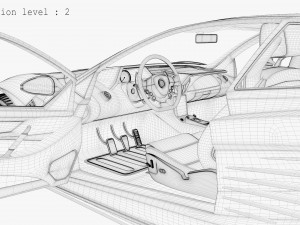 Cyberpunk car concept 3D 模型