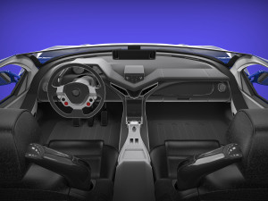 Cyberpunk car concept 3D 模型