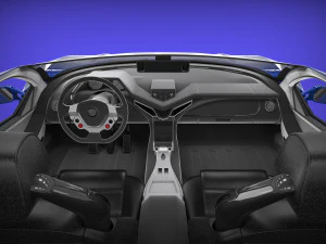 Cyberpunk car concept 3D Model