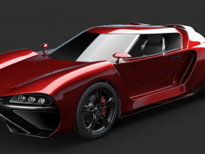 Concept car and chassis 3Dモデル