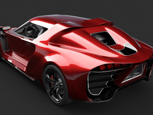 Concept car and chassis 3Dモデル