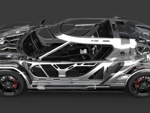 Concept car and chassis 3Dモデル