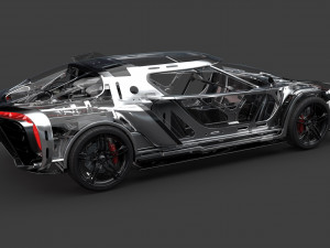 Concept car and chassis 3Dモデル