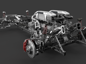 Concept car and chassis 3Dモデル