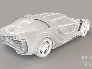 Concept car and chassis 3Dモデル