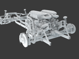 Concept car and chassis 3Dモデル