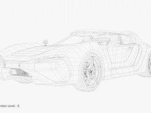 Concept car and chassis 3Dモデル