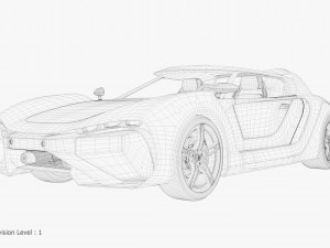 Concept car and chassis 3Dモデル