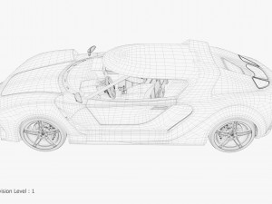 Concept car and chassis 3Dモデル