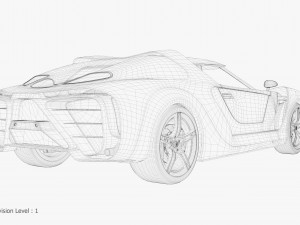 Concept car and chassis 3Dモデル