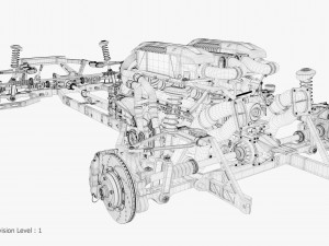 Concept car and chassis 3Dモデル