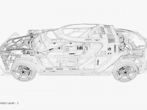 Concept car and chassis 3Dモデル