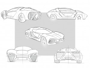 Concept car and chassis 3Dモデル