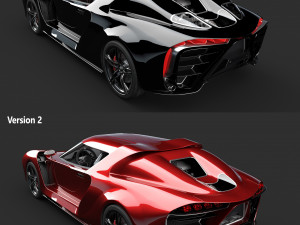Concept car and chassis 3Dモデル