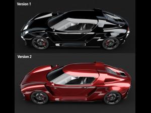 Concept car and chassis 3Dモデル