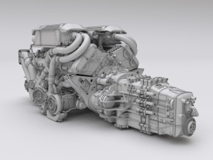 Concept car and chassis 3Dモデル