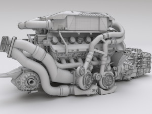 Concept car and chassis 3Dモデル