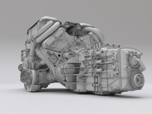 Concept car and chassis 3Dモデル